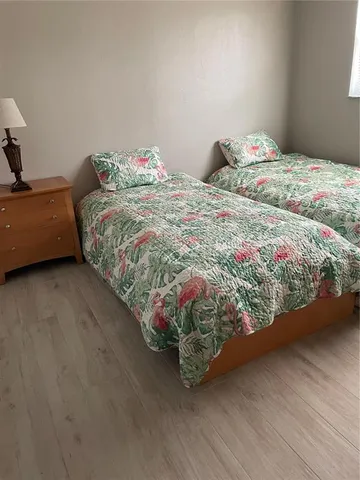 a room with a mirror in it