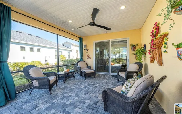 a view of a house with sitting area