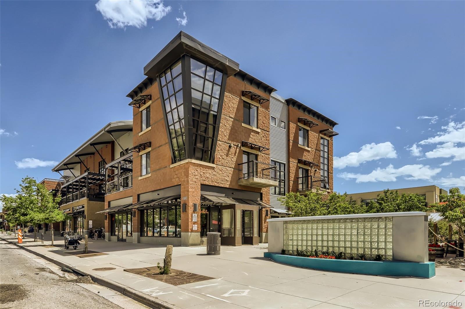 a front view of a building