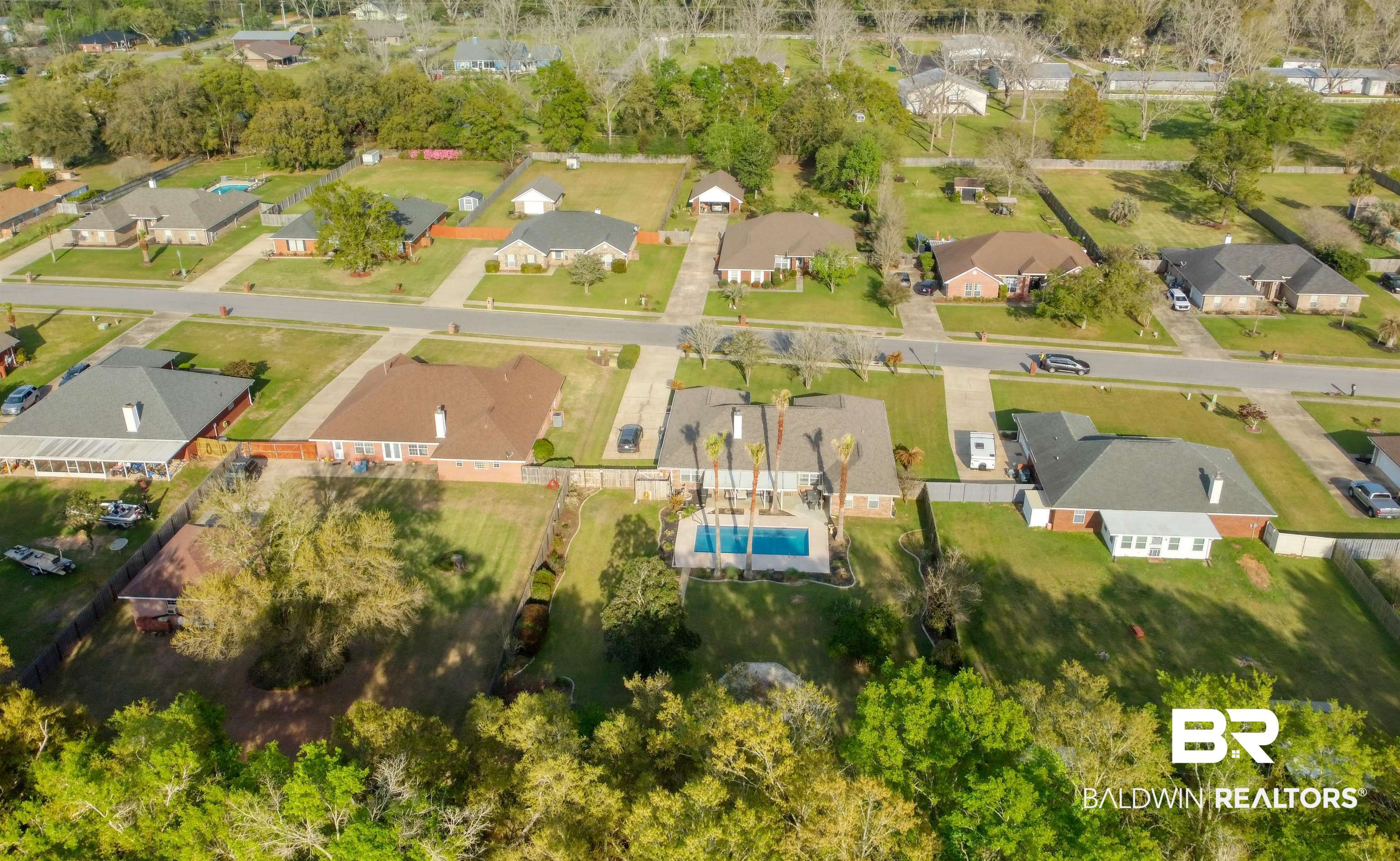 12893 Hunters Chase Foley, AL 36535 - Photo 9 of 42 Drone / aerial view with a residential view