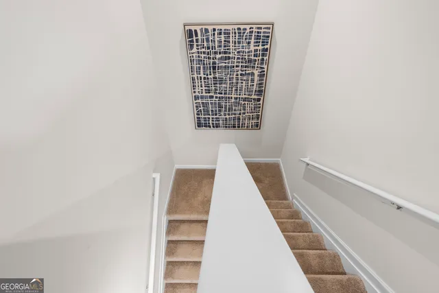 a view of balcony with wooden floor