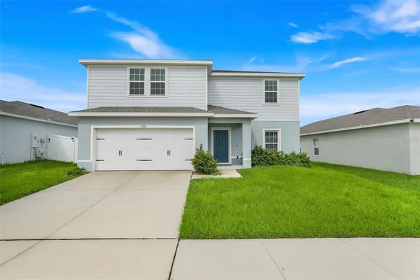 a front view of house with yard