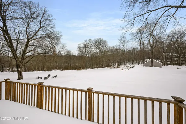 a view of a wooden fence