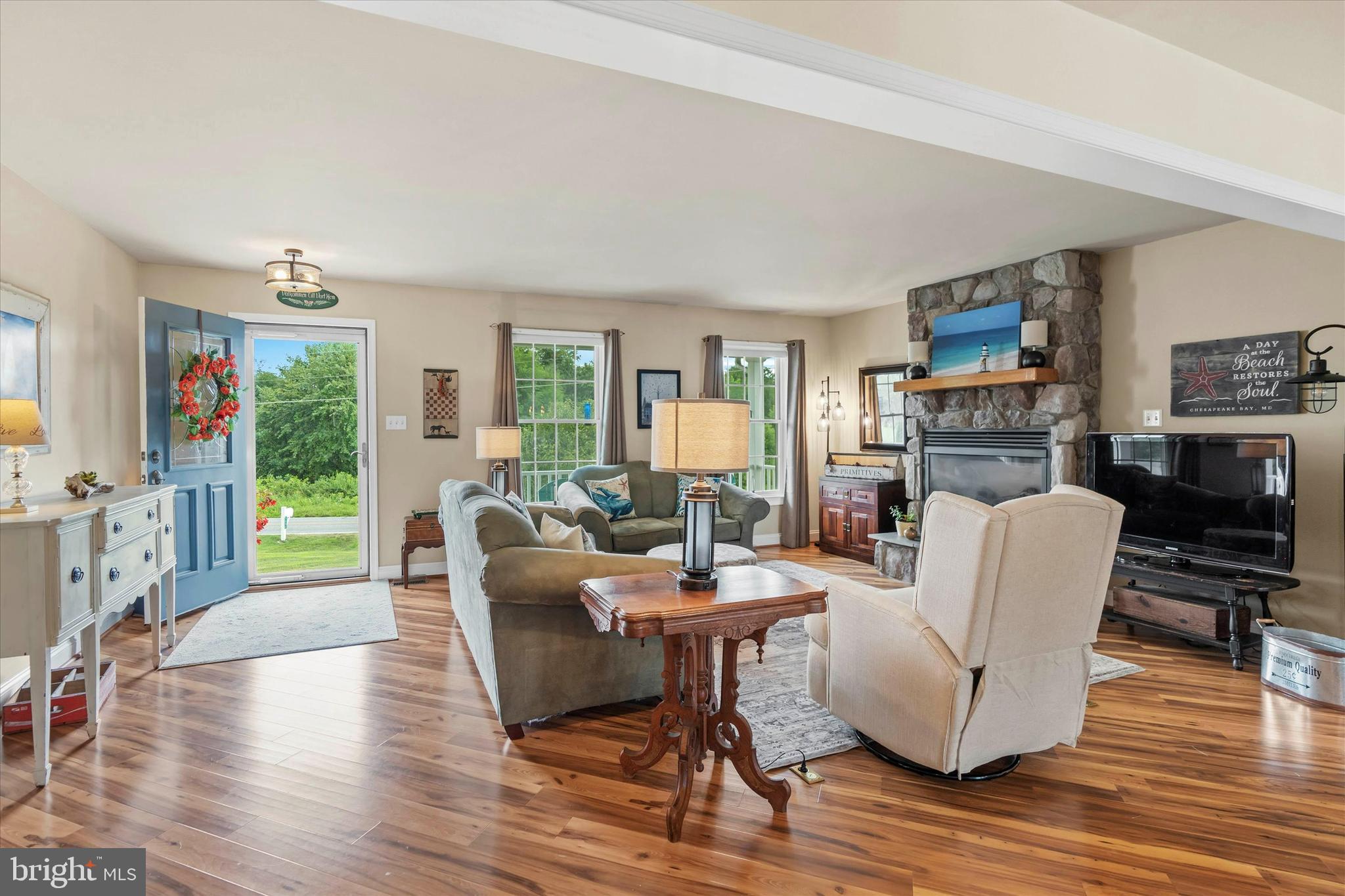 1451 Pond Neck Road Earleville, MD 21919 - Photo 8 of 67 FAMILY ROOM WITH COZY FIREPLACE