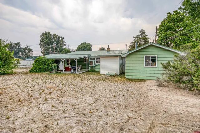 a backyard of a house