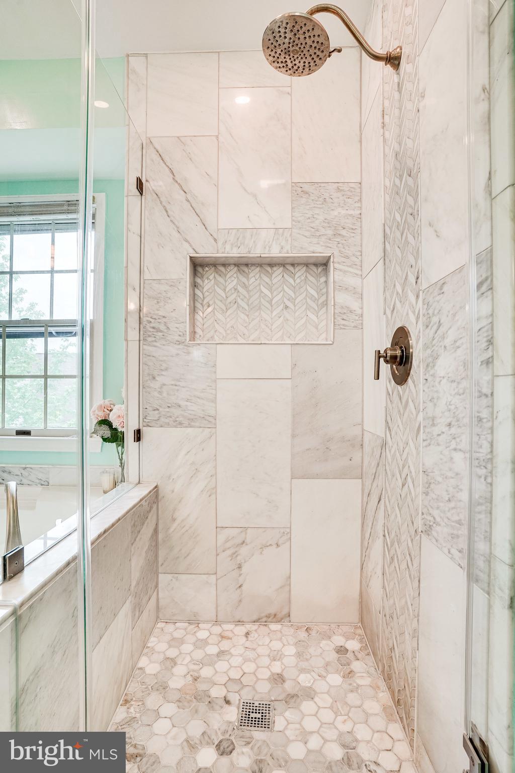 6515 Milva Lane Springfield, VA 22150 - Photo 26 of 40 Marble-tiled walk-in shower