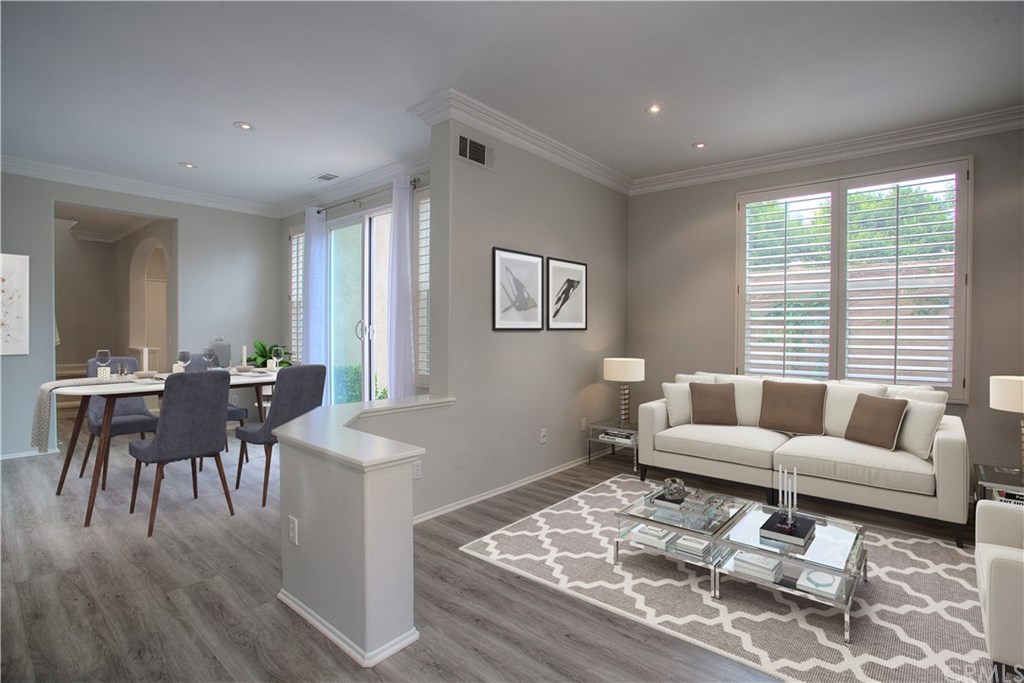 16 Alevera Irvine, CA 92618 - Photo 1 of 1 LIVING & DINING ROOM VIRTUALLY STAGED