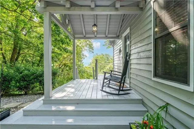a view of outdoor space with garden