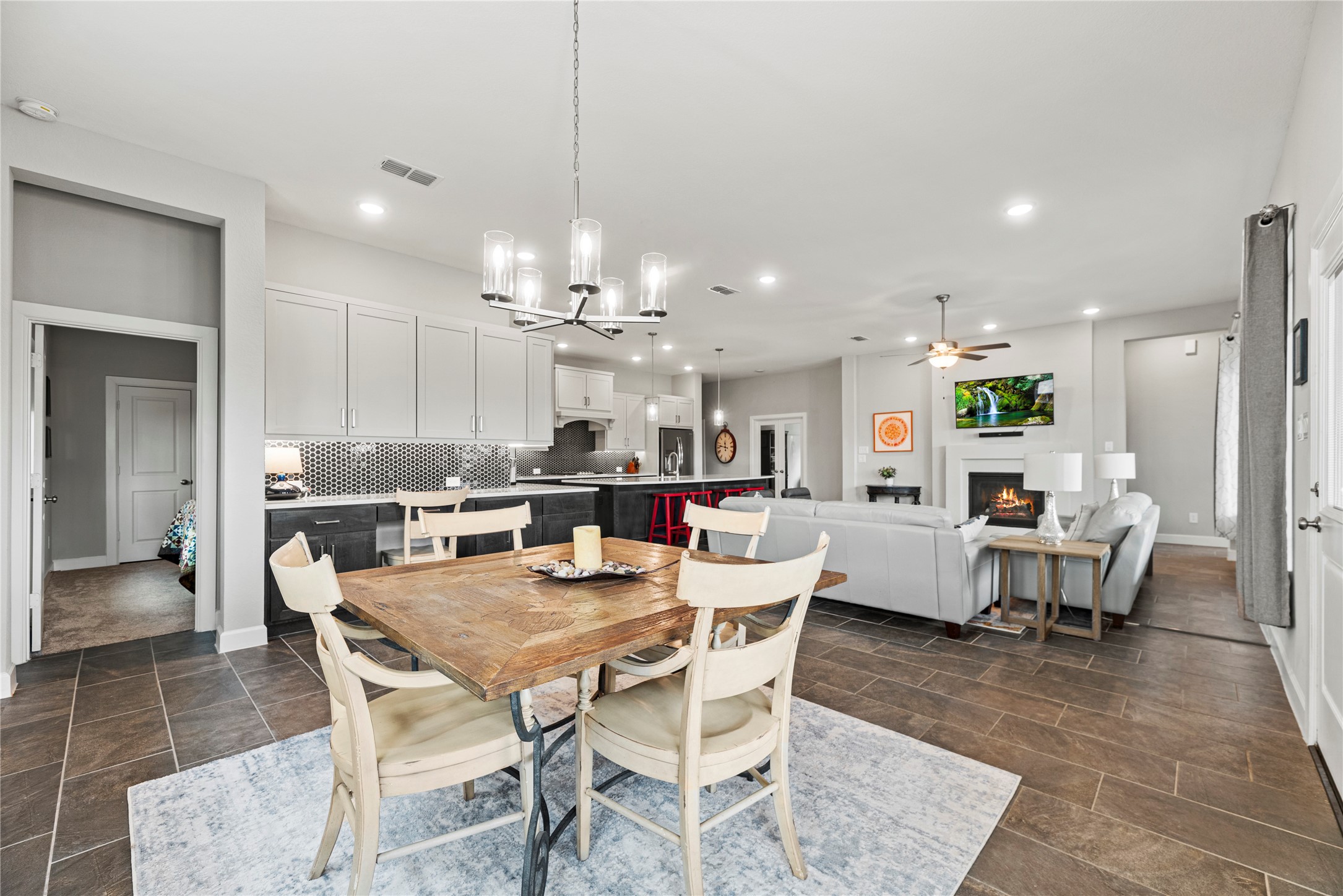 3127 Swift Way Katy, TX 77493 - Photo 16 of 25 Another view of this open layout. Guest suite is to the left.