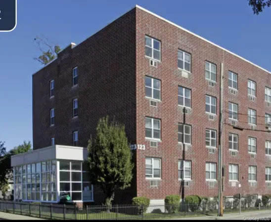 a front view of a building