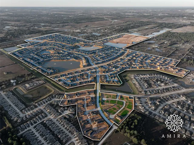 an aerial view of a city