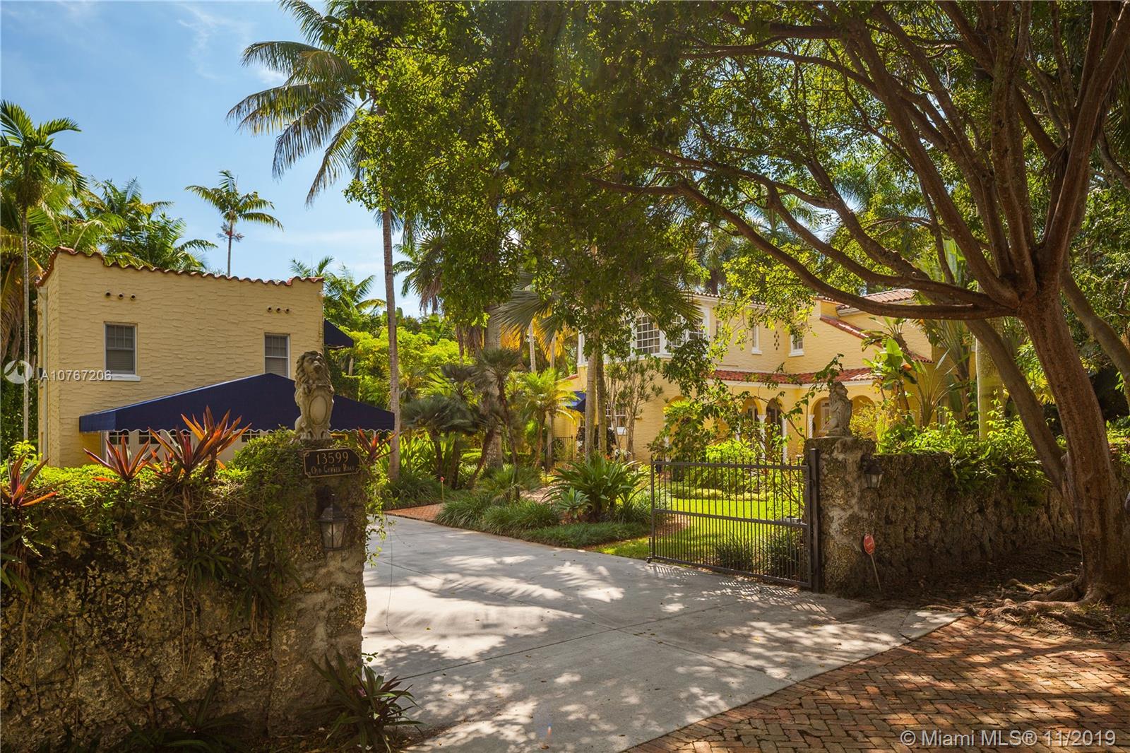 13599 Old Cutler Road Pinecrest, FL 33156 - Photo 36 of 40 Gated and walled entry