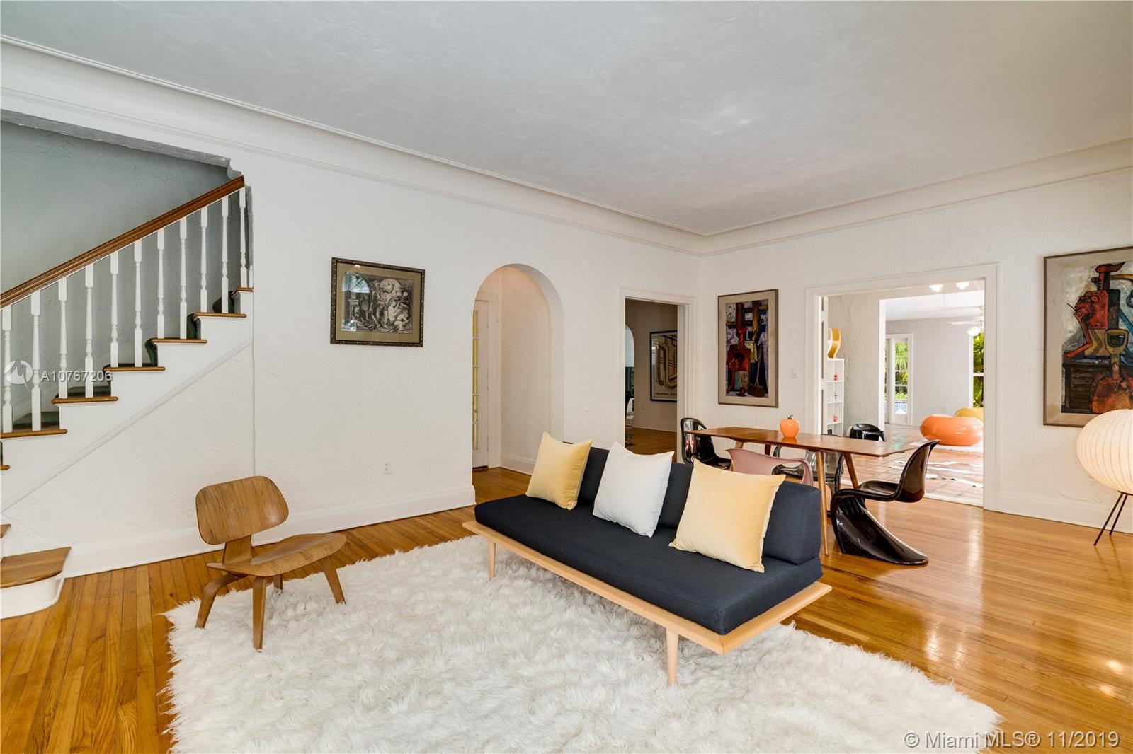 13599 Old Cutler Road Pinecrest, FL 33156 - Photo 8 of 40 Formal living with original hardwood floors