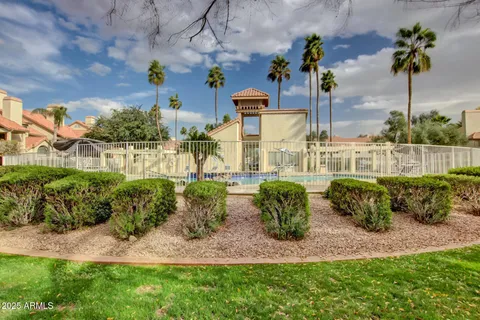 a house view with a garden space