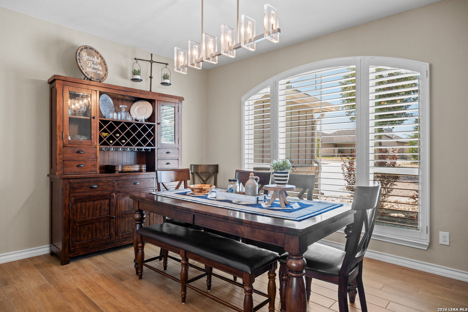 819 Primrose Path Spring Branch, TX 78070 - Photo 7 of 17 a view of a dining room with furniture window and wooden floor