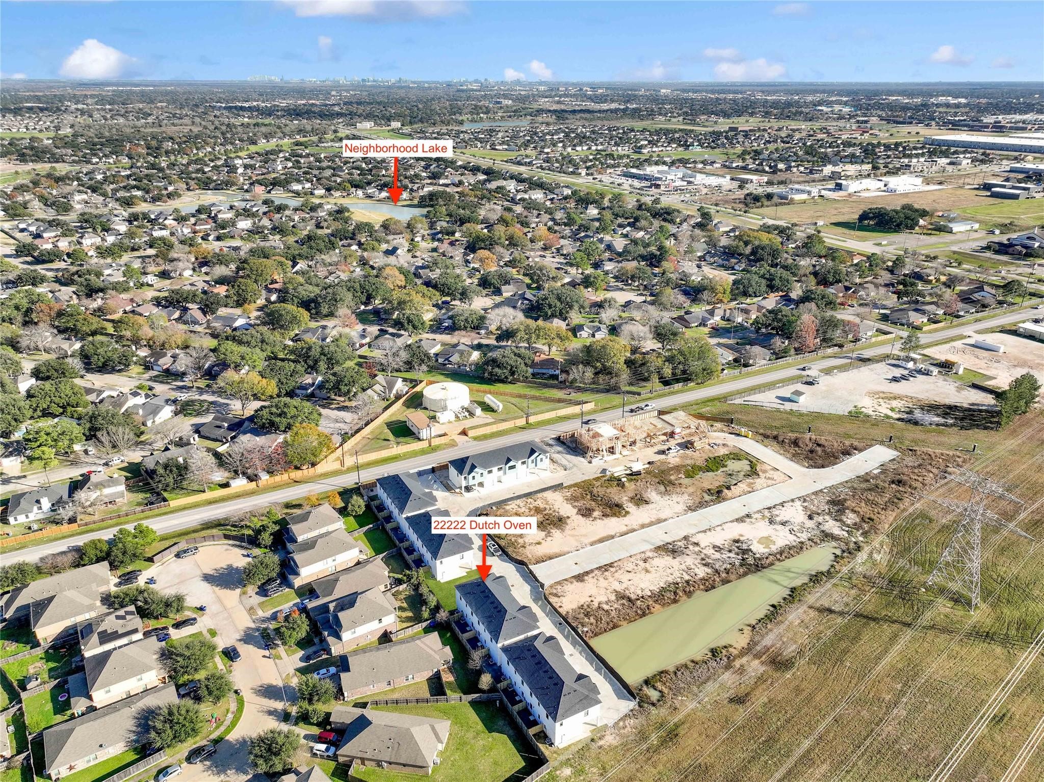 3210 Frying Pan Place, Unit B Katy, TX 77449 - Photo 47 of 49 an aerial view of a city