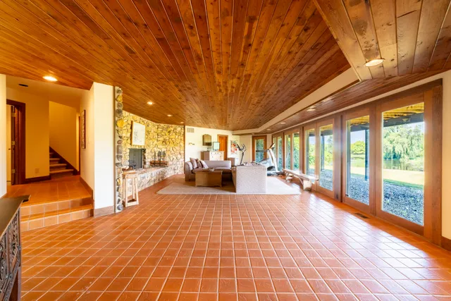 a view of outdoor space yard deck and living room