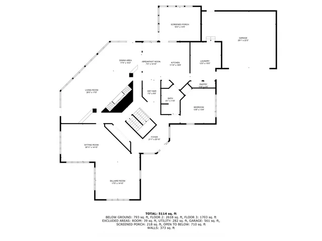 a view of a lake with a house in the background