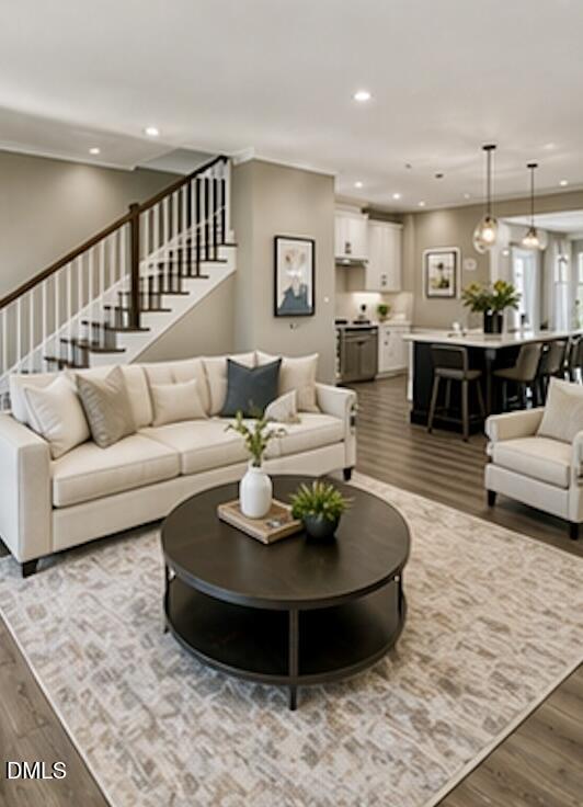 405 Alston Street Raleigh, NC 27601 - Photo 3 of 14 a living room with furniture kitchen view and a table