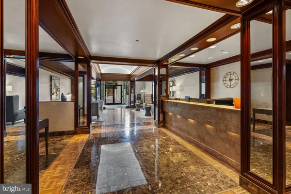 a view of hallway with stairs