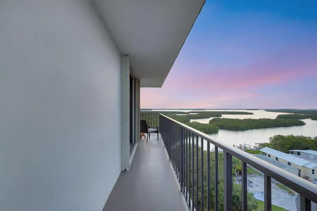 a view of a city with an ocean