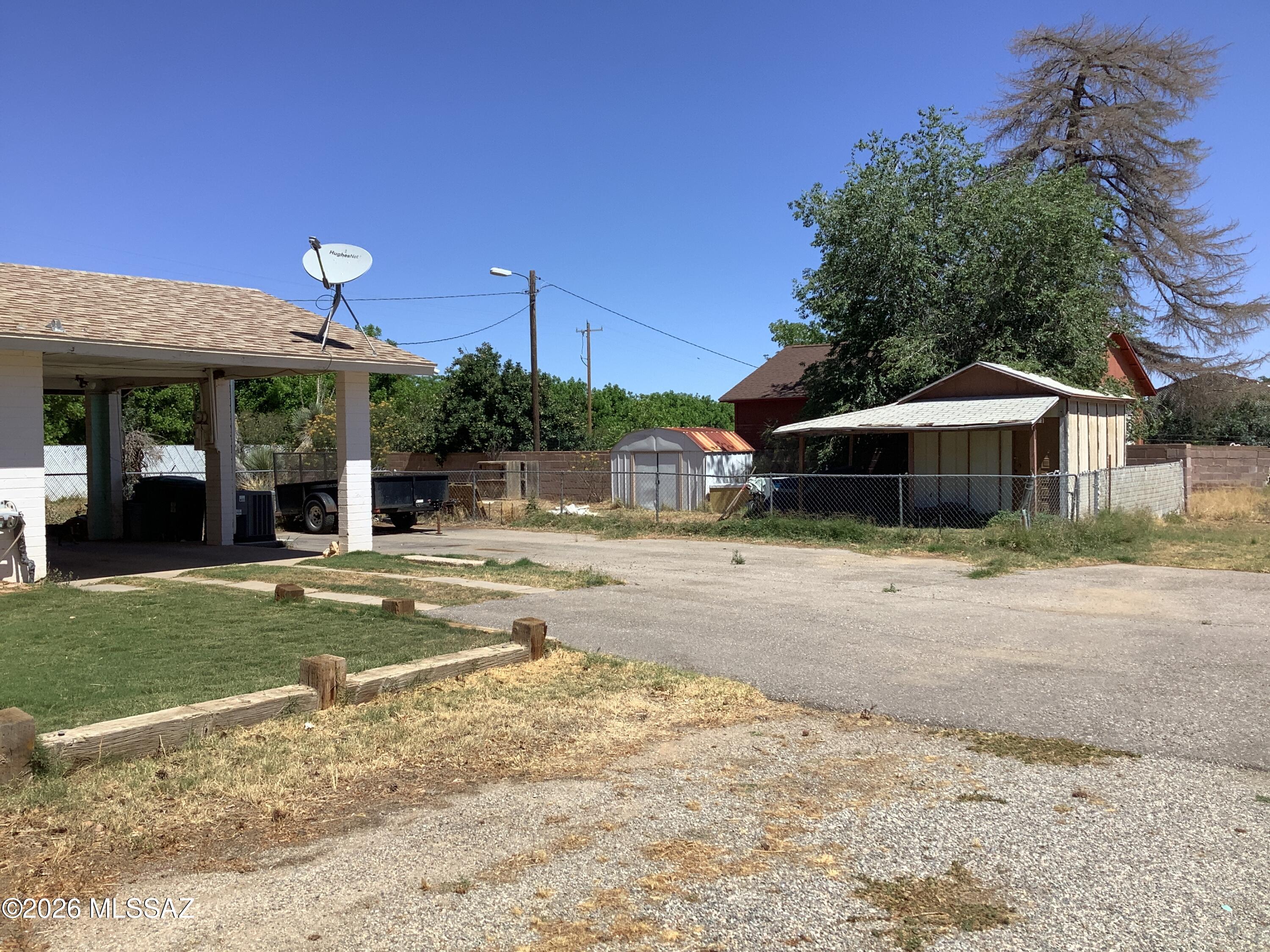 502 3rd Street Bowie, AZ 85605 - Photo 28 of 46 CARPORT DRIVEWAY BACKYARD WITH 2 SHEDS
