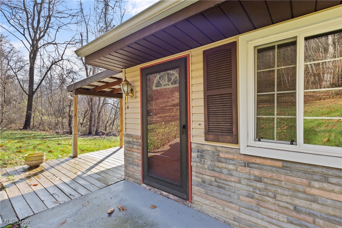 54885 Mt Victory Road Powhatan Point, OH 43942 - Photo 4 of 32 Doorway to property featuring a patio area and a wooden deck