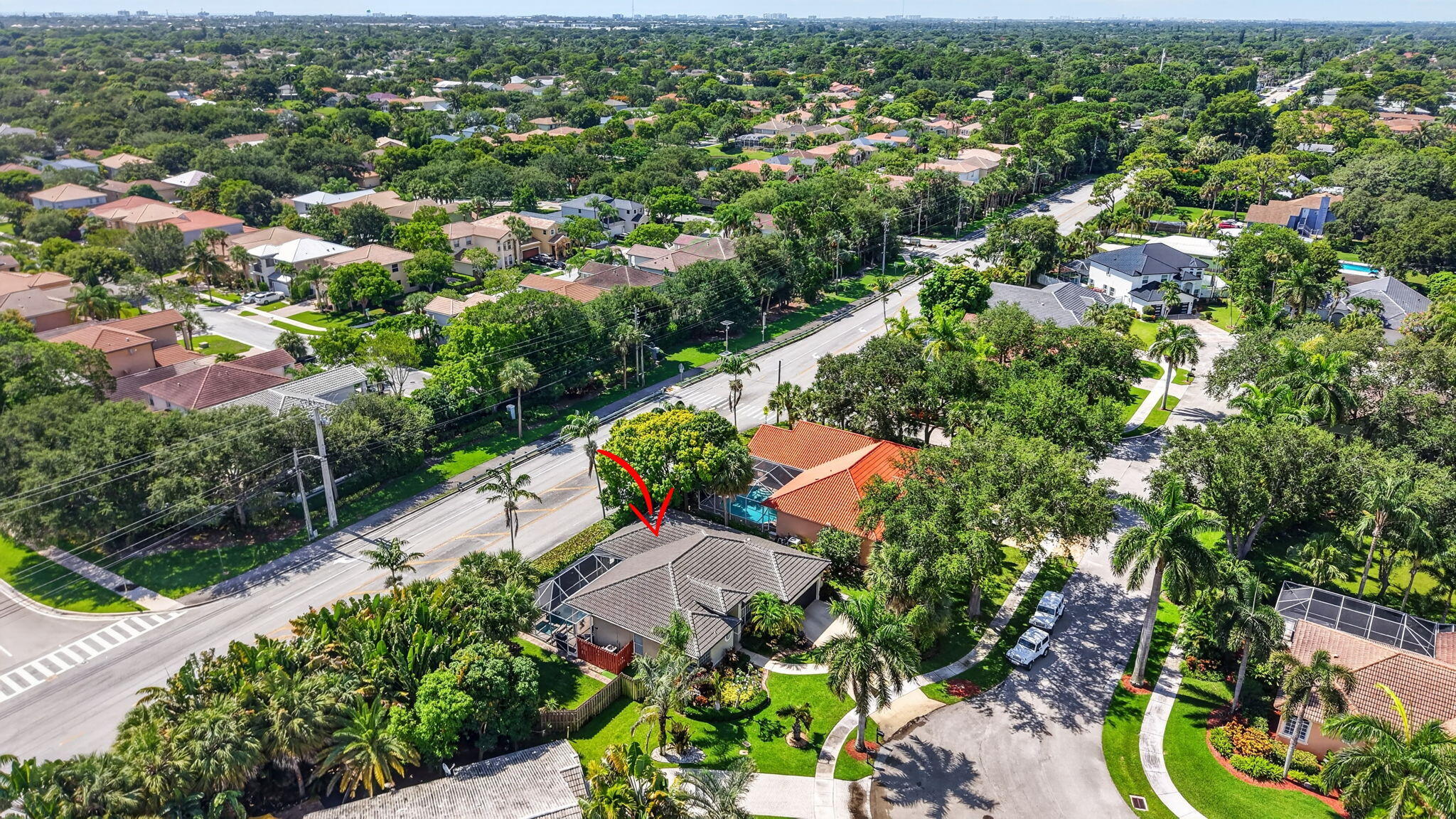 1365 East Barwick Ranch Circle Delray Beach, FL 33445 - Photo 74 of 77 an aerial view of a house with lots of residential buildings