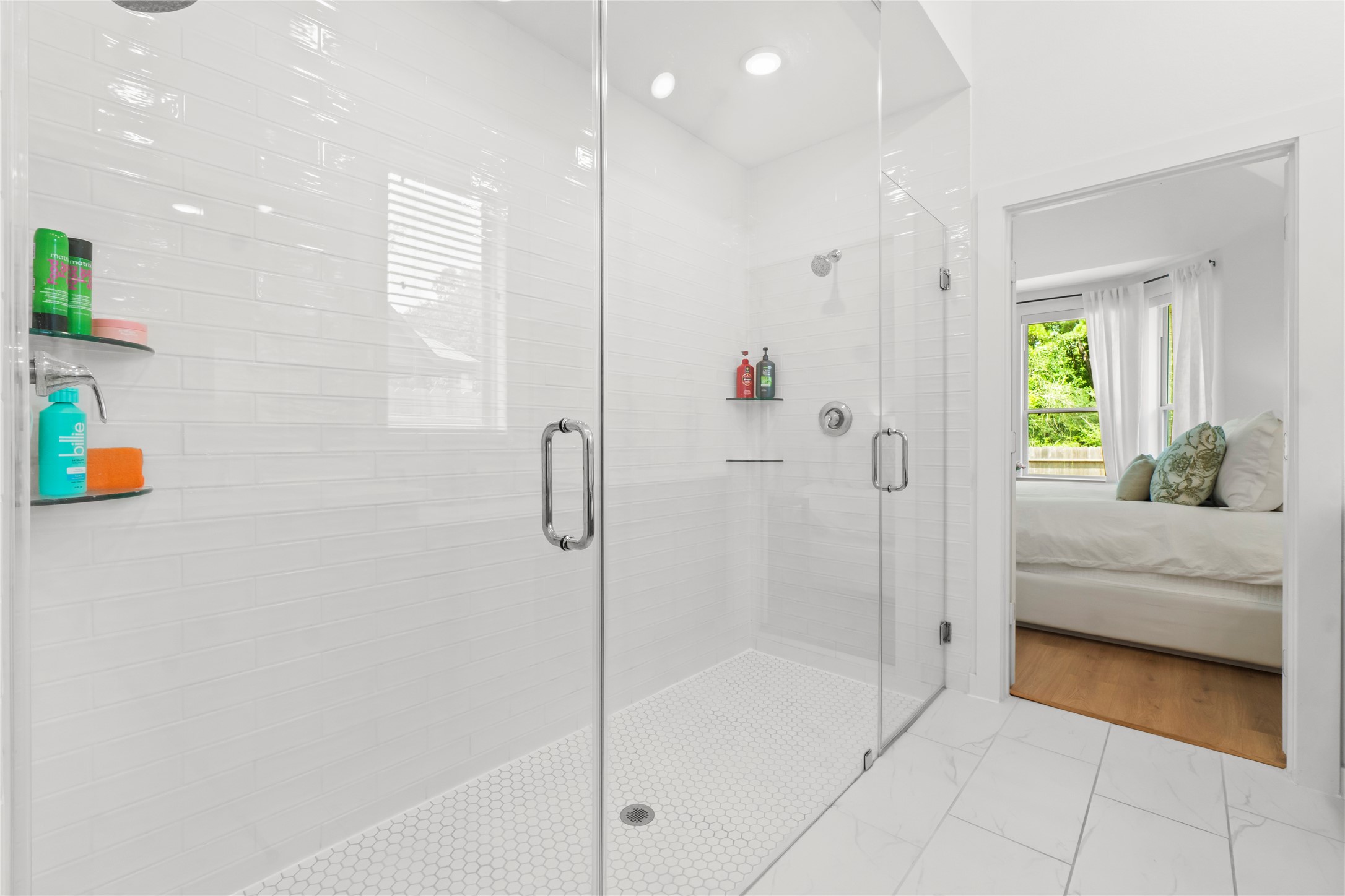 17375 Merigold Hts Drive Conroe, TX 77302 - Photo 19 of 36 Spa Shower in Primary Bathroom