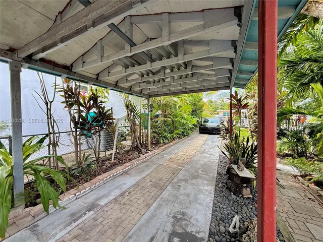 a view of porch with seating space