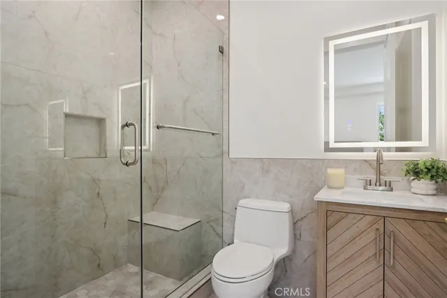 a view of balcony with wooden floor