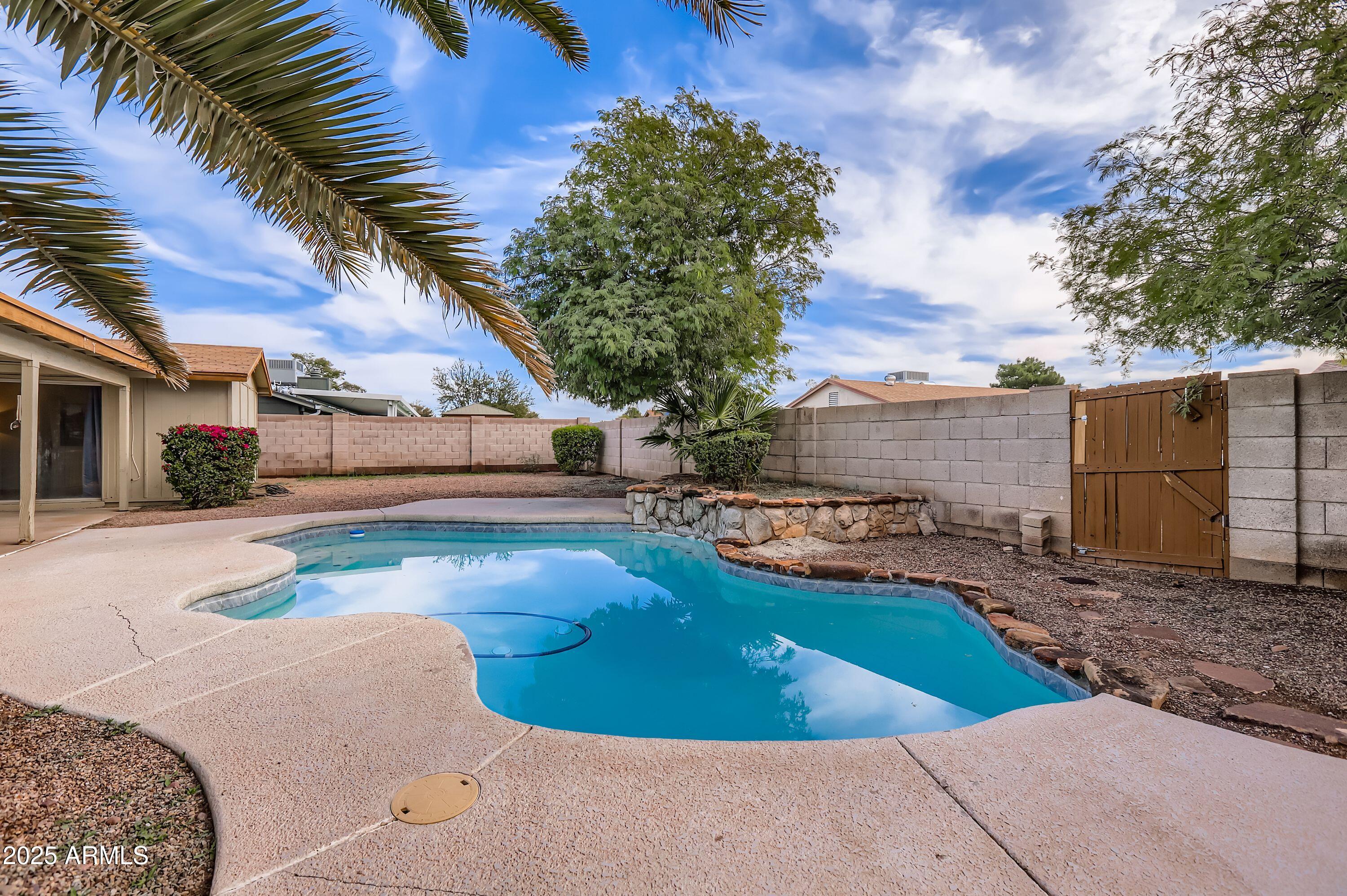 1619 West El Alba Way Chandler, AZ 85224 - Photo 24 of 26 a view of a backyard with swimming pool