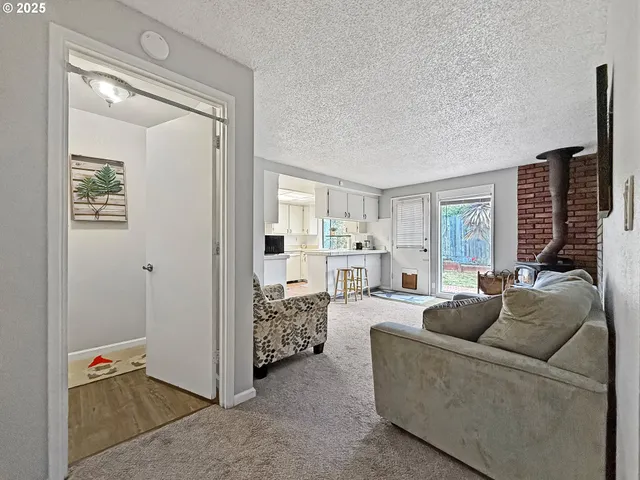 a house with a garden and trees