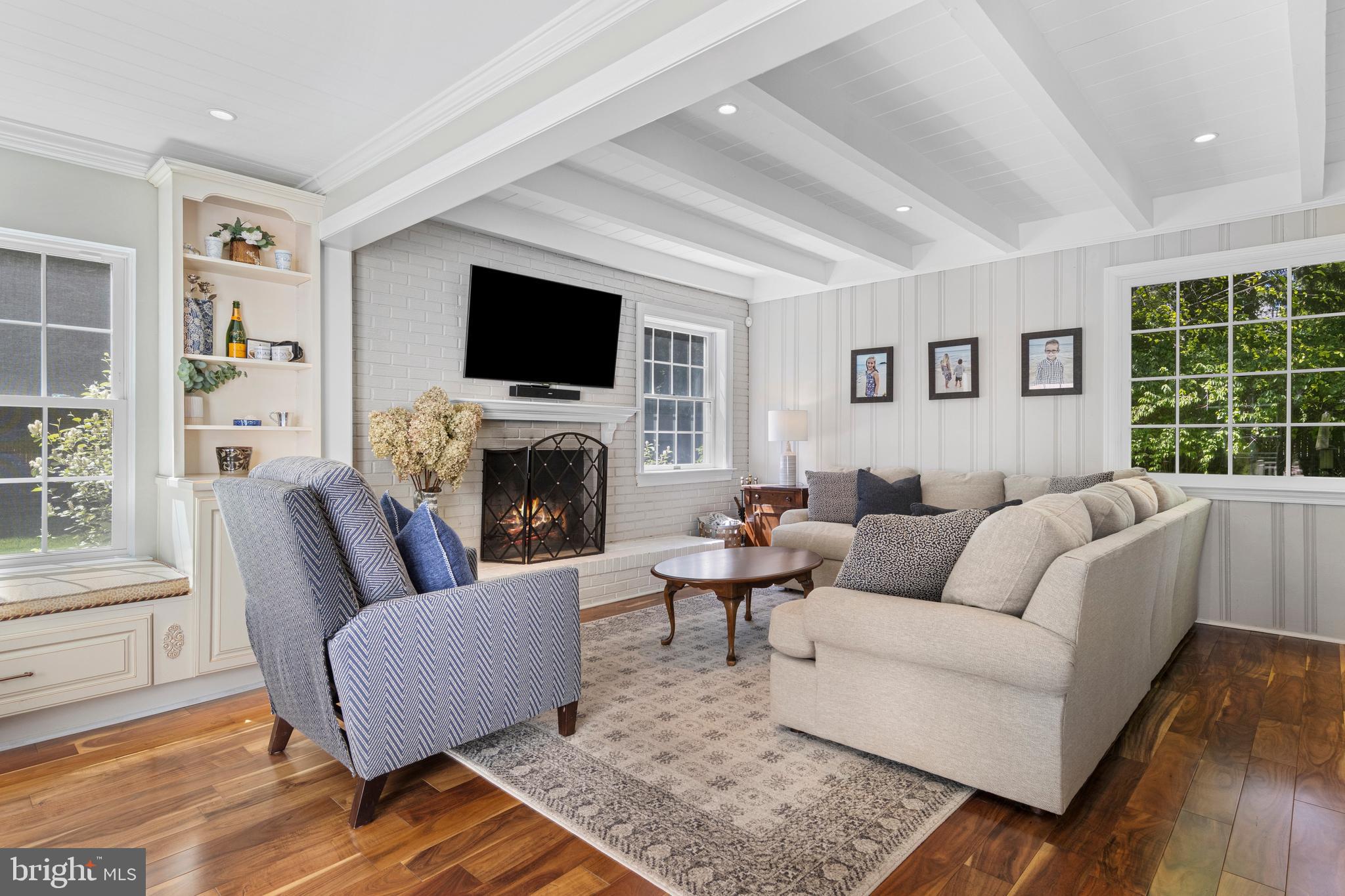 290 Wentworth Road Wayne, PA 19087 - Photo 23 of 57 Family room with fireplace