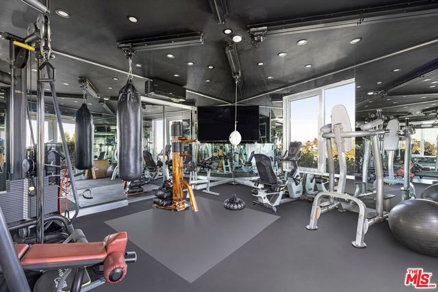 a workspace with furniture