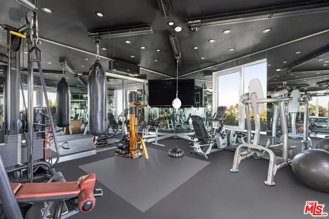 a workspace with furniture