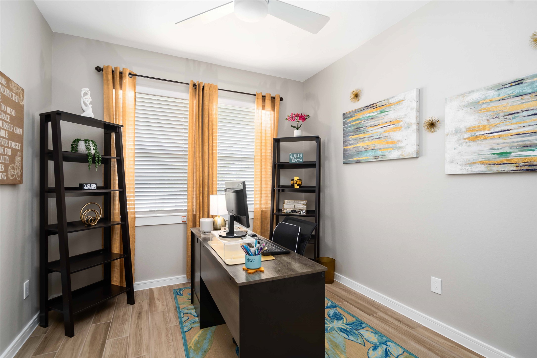 8414 Bay Rdg Circle Baytown, TX 77523 - Photo 30 of 35 a view of a workspace with furniture and a window
