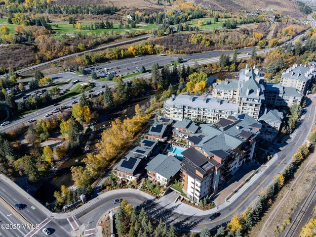 a view of a city with lots of trees