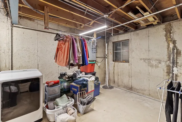 a view of storage and utility room