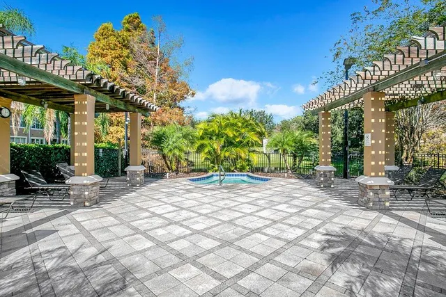 a view of a pathway of a building