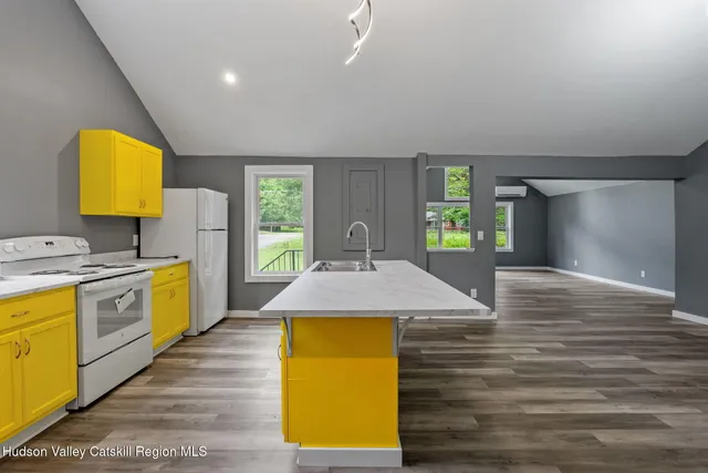 a swimming pool with window