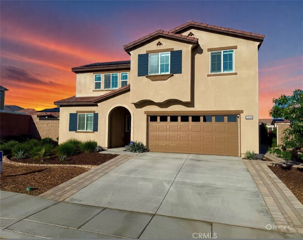 28340 Memory Lane Winchester, CA 92596 - Photo 1 of 39 a front view of a house with yard and parking