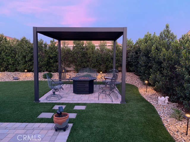28340 Memory Lane Winchester, CA 92596 - Photo 38 of 39 a view of a backyard with garden and patio