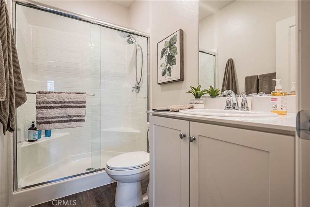 28340 Memory Lane Winchester, CA 92596 - Photo 6 of 39 a bathroom with a sink a toilet and shower