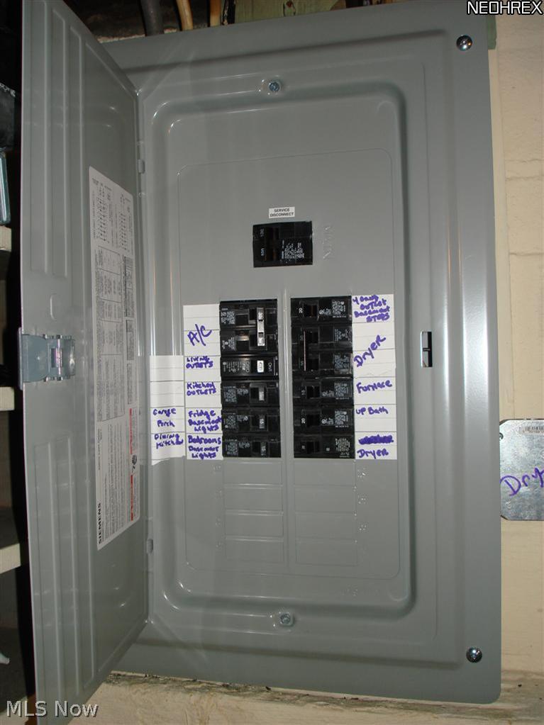 1674 Sunview Road Lyndhurst, OH 44124 - Photo 22 of 23 Well labelled circuit breaker panel, updated electric!