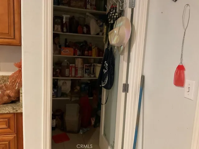 a close view of walk in closet