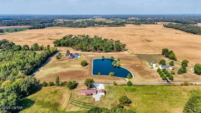 an aerial view of multiple house