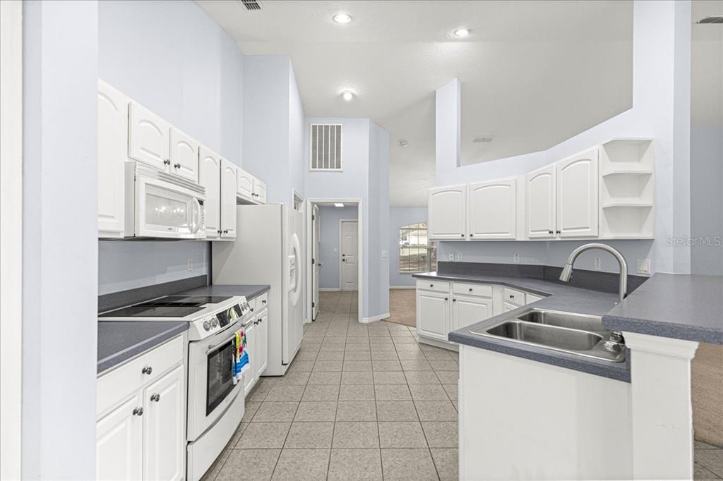 21595 Southwest 84th Loop Dunnellon, FL 34431 - Photo 15 of 62 a kitchen with stainless steel appliances a stove sink and cabinets