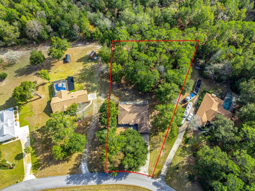 21595 Southwest 84th Loop Dunnellon, FL 34431 - Photo 2 of 62 an aerial view of residential house with outdoor space and trees all around