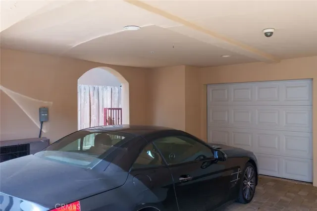 a car parked in a room
